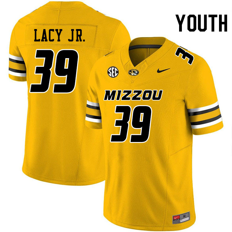 Youth #39 Gerald Lacy Jr. Missouri Tigers College Football Jerseys Stitched-Gold